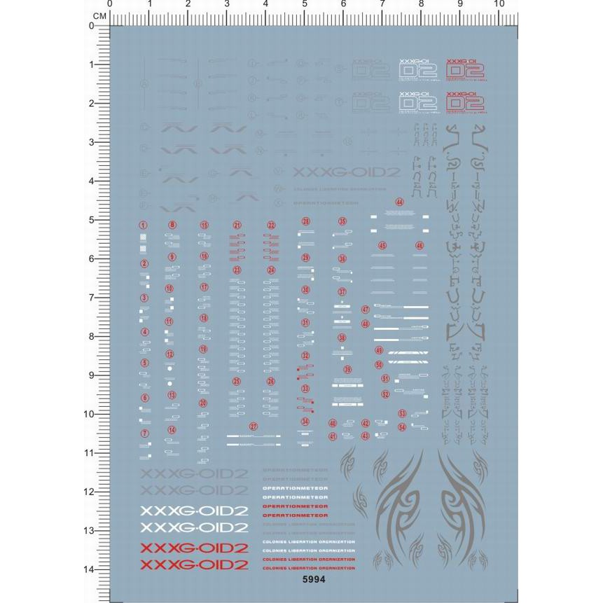 Decal nước MG 1/100 Gundam dòng Wing Tổng Hợp