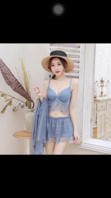 BỘ TẮM ĐI BIỂN KÈM KHĂN CHOÀNG MÃ 8809