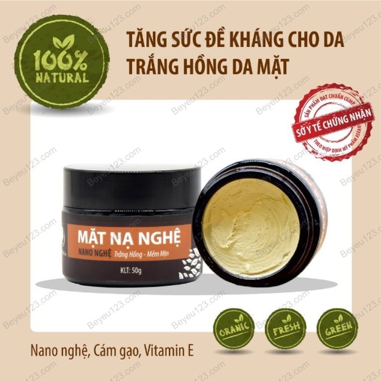 Mặt nạ nghệ dưỡng da hữu cơ an toàn cho Mẹ trước và sau sinh 50gr Wonmom -Việt Nam