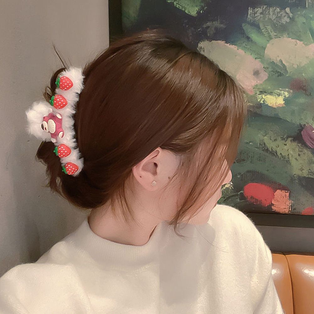 Kẹp tóc hình chú gấu/ dâu tây phong cách Hàn Quốc dễ thương thời trang thu đông cho nữ