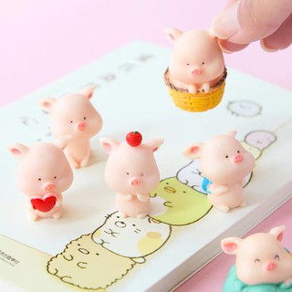 Set 9 mô hình heo giả đá tiểu cảnh dễ thương