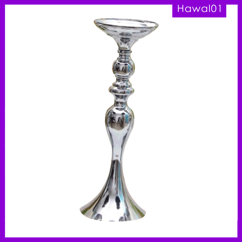 Long Stand Metal Candle Tea Light Holder Candlestick, Flower Vase Pillar Case, Home Tabletop Centerpiece