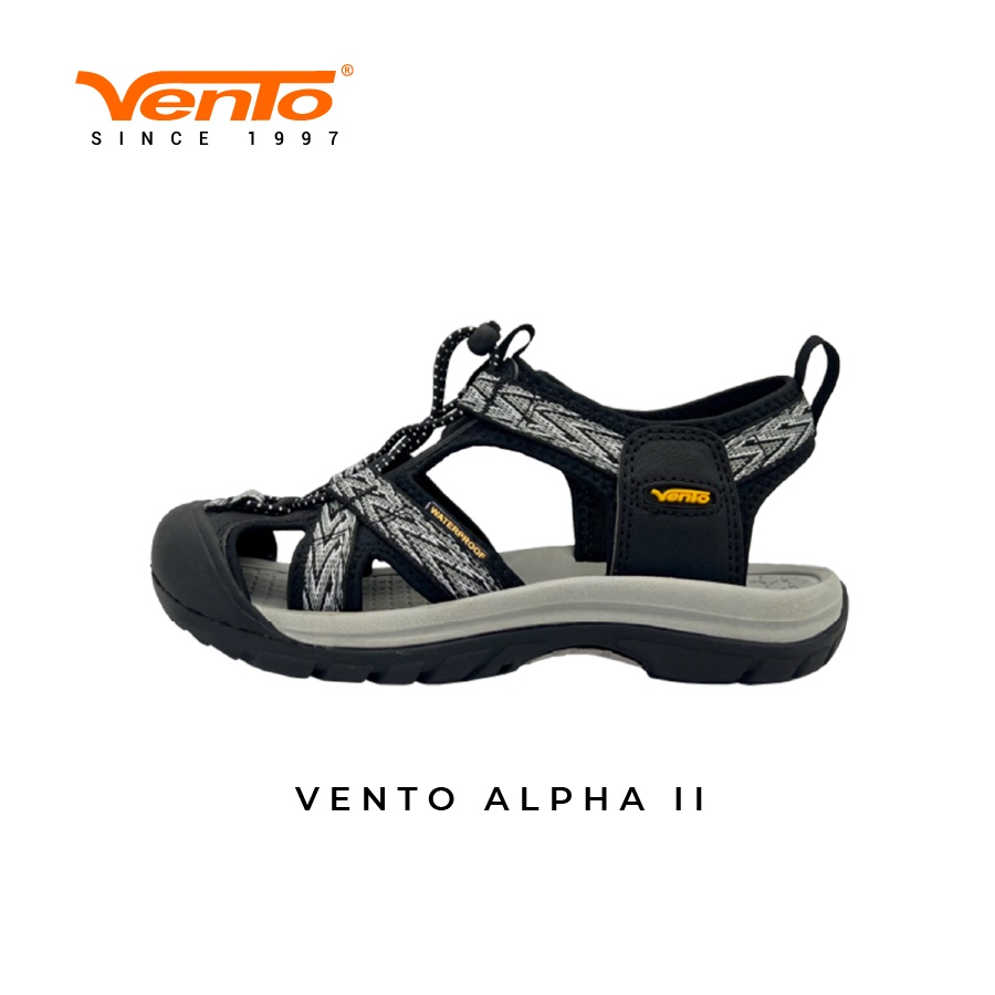 Giày Sandal Bít Mũi Vento Chính Hãng ALPHA II SD08002 Màu Đen Ghi