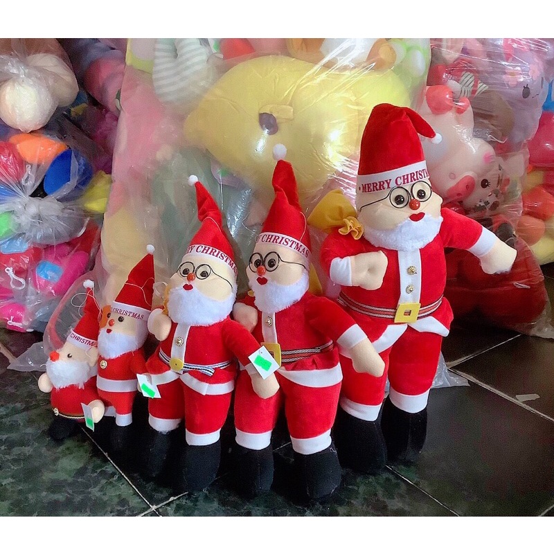 GẤU BÔNG ÔNG GIÀ NOEL 60cm Cao Cấp,Lông Nhung Mịn