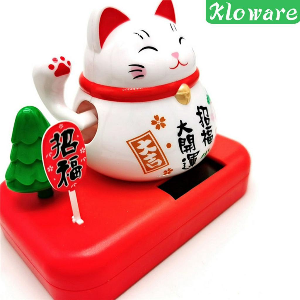 1 Đồ trang trí Chú Mèo May Mắn Nhảy Múa Vui Nhộn Dùng Trang Trí