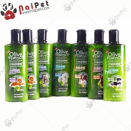 Sữa Tắm Chiết Xuất Olive Cho Chó Mèo Olive Essence Chai 450g - Hàng Chính Hãng