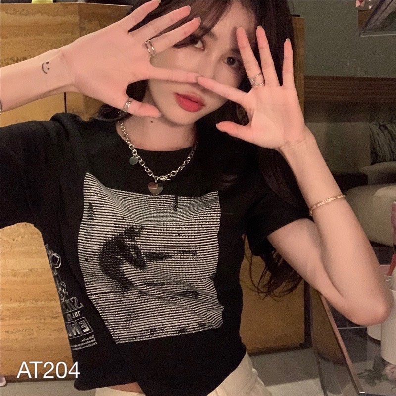 Áo kiểu nữ VN CLO in hình 1 ms - AT204