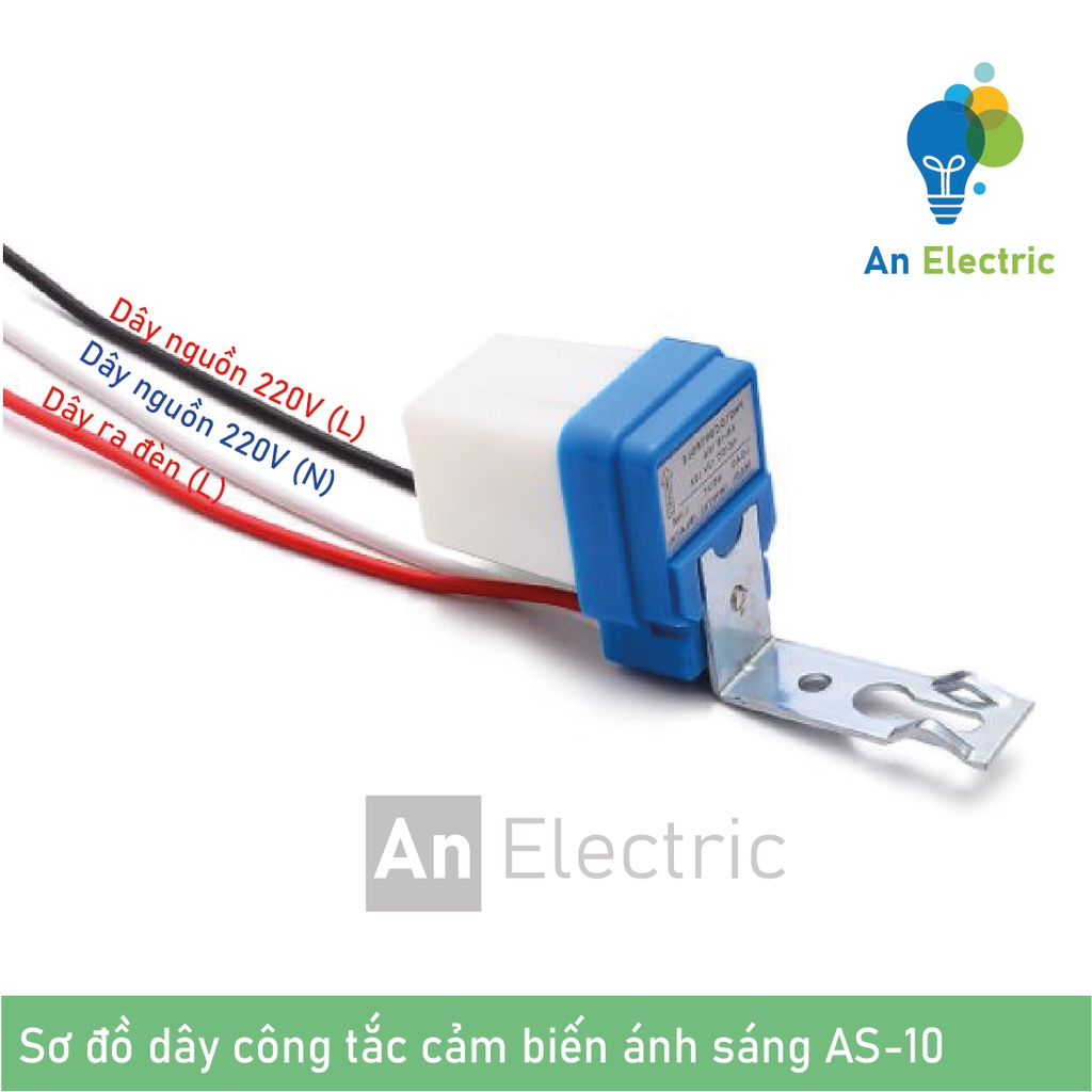 Bộ 2 công tắc cảm biến ánh sáng 220V 10A tự động bật đèn khi trời tối, tắt đèn khi trời sáng