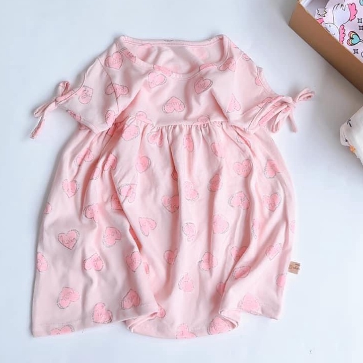 Đầm thun cotton babydoll bé gái MINTSCLOSET Mint's Closet hình hoa cho bé 1 2 3 4 5 tuổi - GV0034