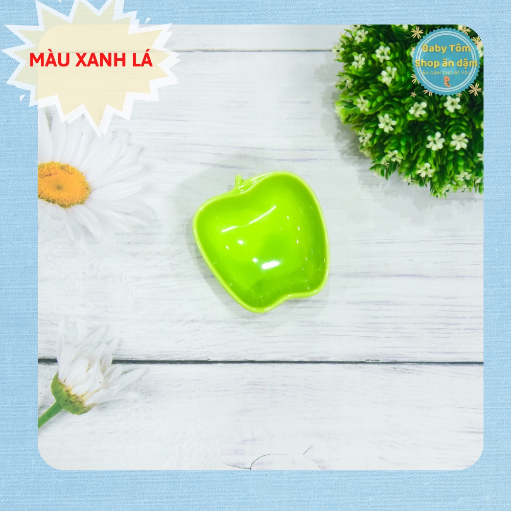 Bát ăn dặm gốm sứ nhỏ hình quả Táo dung tích 100ml,NPP Baby Tôm