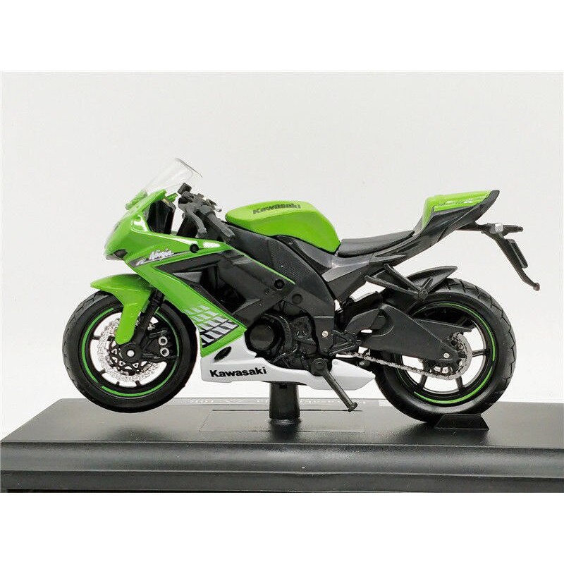 MÔ HÌNH XE MOTO Kawasaki NINJA ZX-10R GREEN - MAISTO tỷ lệ 1:18