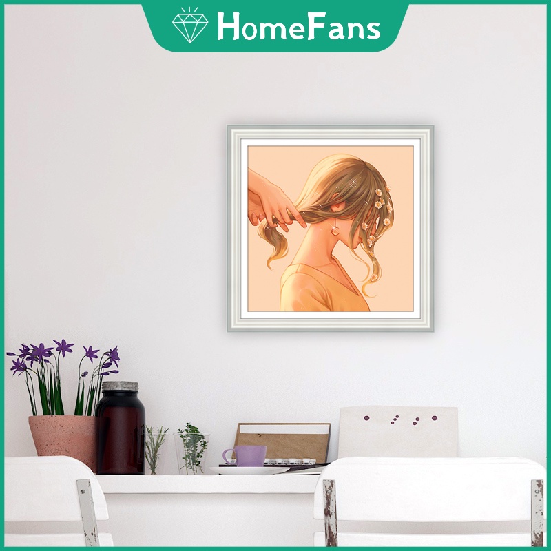 Bộ tranh đính đá 5D tự làm 30x30cm hình chân dung nghệ thuật