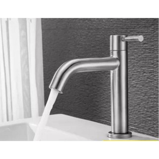 Vòi lavabo lạnh inox sus304