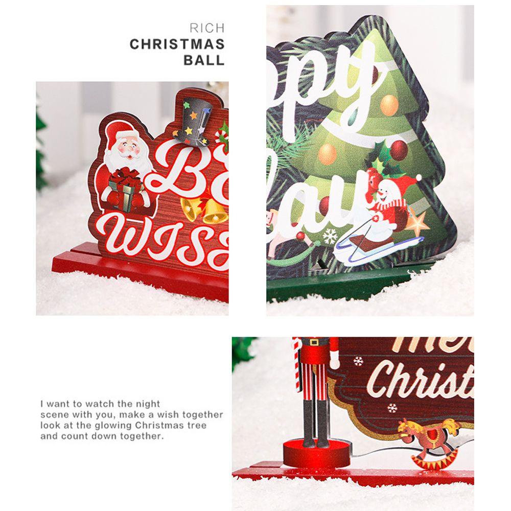 LONTIME Phụ Kiện Trang Trí Giáng Sinh Bằng Gỗ Hình Ông Già Noel Độc Đáo