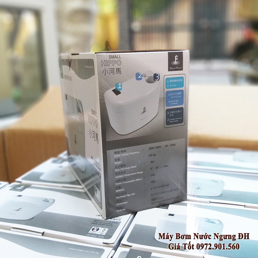 Máy bơm nước ngưng điều hòa KingPump Small Hippo 3M - Chính Hãng Bảo Hành 1 Năm