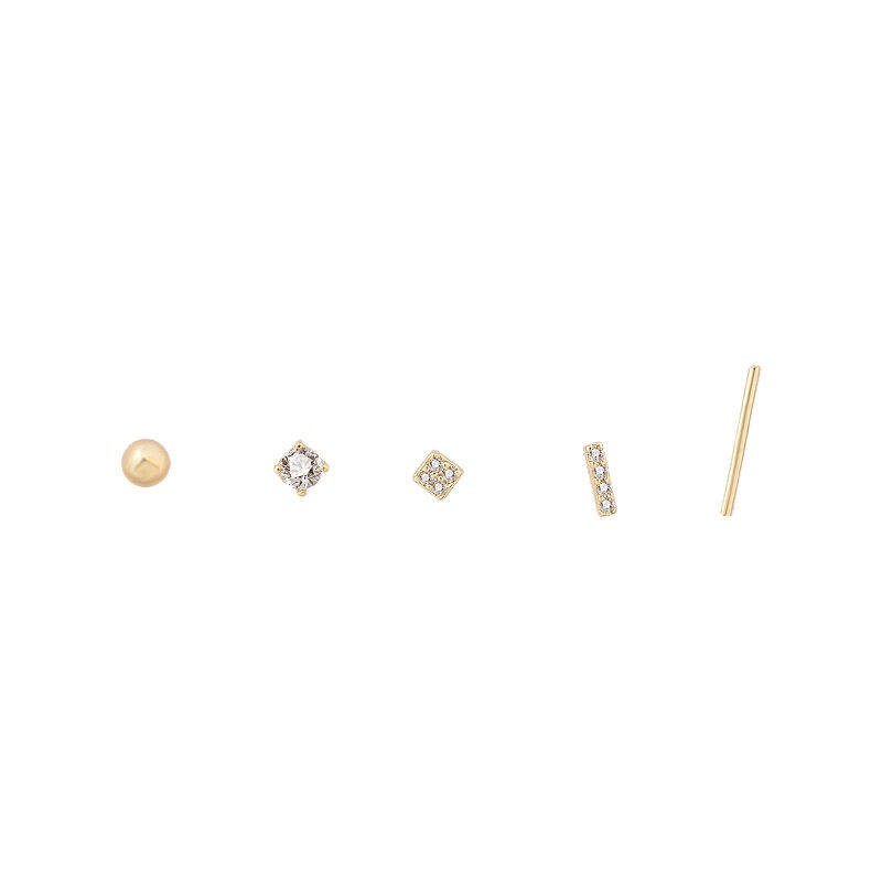 999 Bông tai bạc Sterling, nhỏ, tinh tế, nữ, chống dị ứng, tai, tai, tai, sinh viên, chống chặn, không cần phải chọn