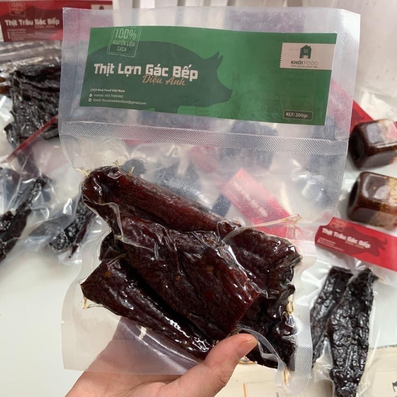 Lợn gác bếp Khói food ngon đặc biệt 100gram [Tặng kèm chẳm chéo] | BigBuy360 - bigbuy360.vn