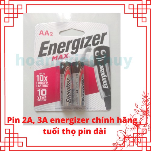 Combo 2 viên Pin Energizer Max 2A, 3A hàng chính hãng dùng thay đồng hồ,  Remote ...tuổi thọ dài xuất xứ Singapore