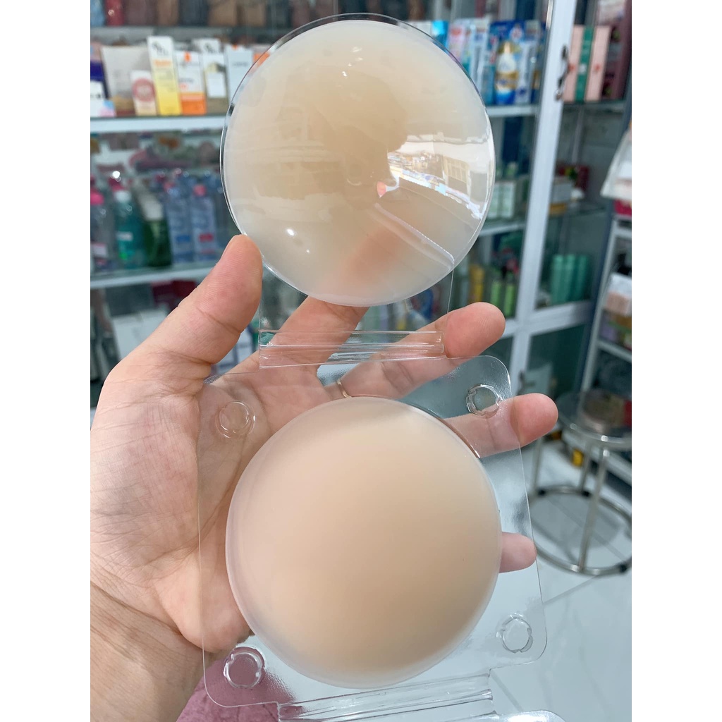 Miếng dán ngực silicon nhiệt tự thân EBLIN Hàn Quốc (3 cặp) dán ti siêu mỏng ôm khít,không keo,không bám bụi