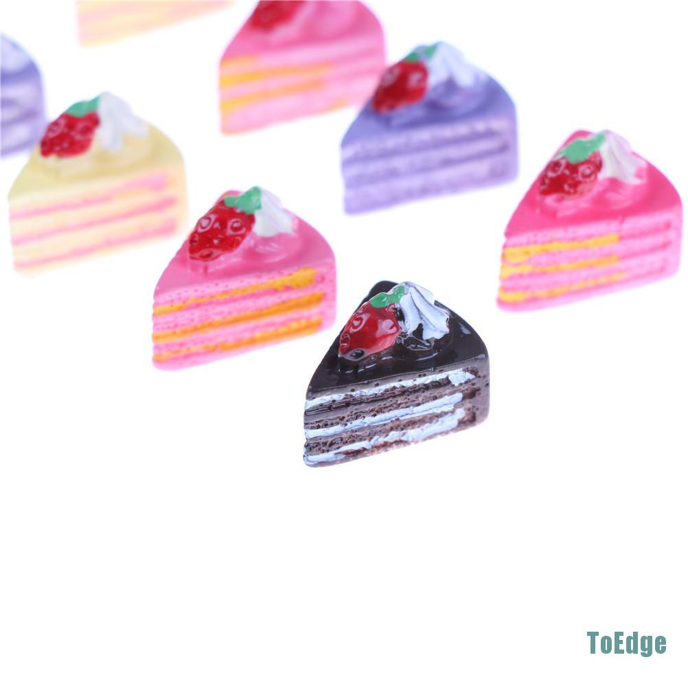 Set 10 Bánh Ngọt Giả Mini Bằng Nhựa Trang Trí Nhà Búp Bê Diy