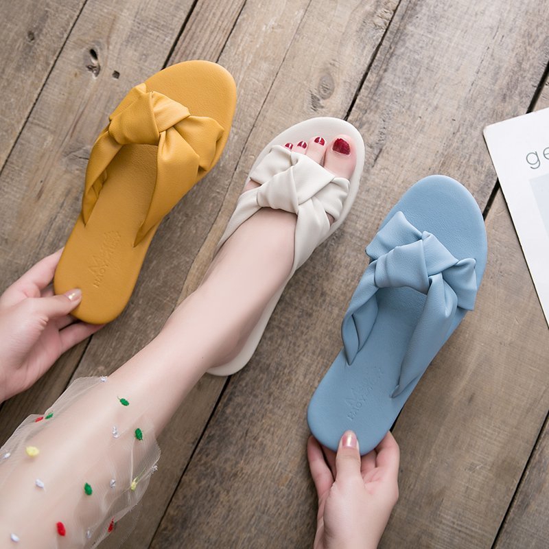Dép Nữ Đế Bệt Quai Thắt Nút Năng Động Sành Điệu
