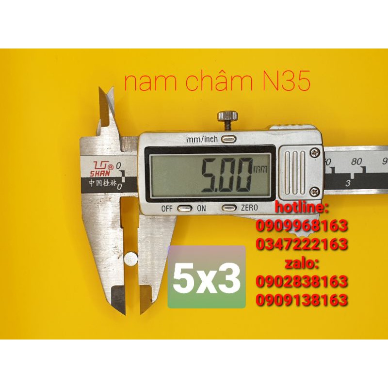 5x3 (10 viên) nam châm vĩnh cửu N35