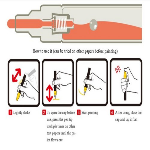 Bút sơn MARVY Uchida - Bút sơn viết trên mọi bề mặt chất liệu - Nét mảnh 0.8mm / nét 1.4mm / nét to 2.0mm