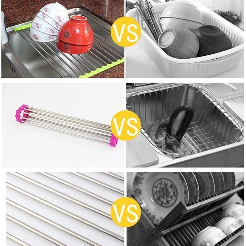 Giá phơi ráo chén đĩa đa năng bằng inox tiện dụng