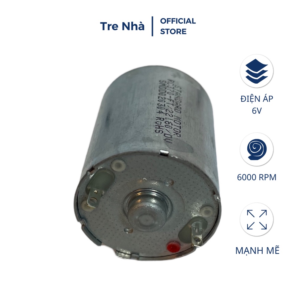 Động cơ RC370-FT / 22160 DC6V 6000 vòng / phút tắt tiếng bàn chải kim loại quý