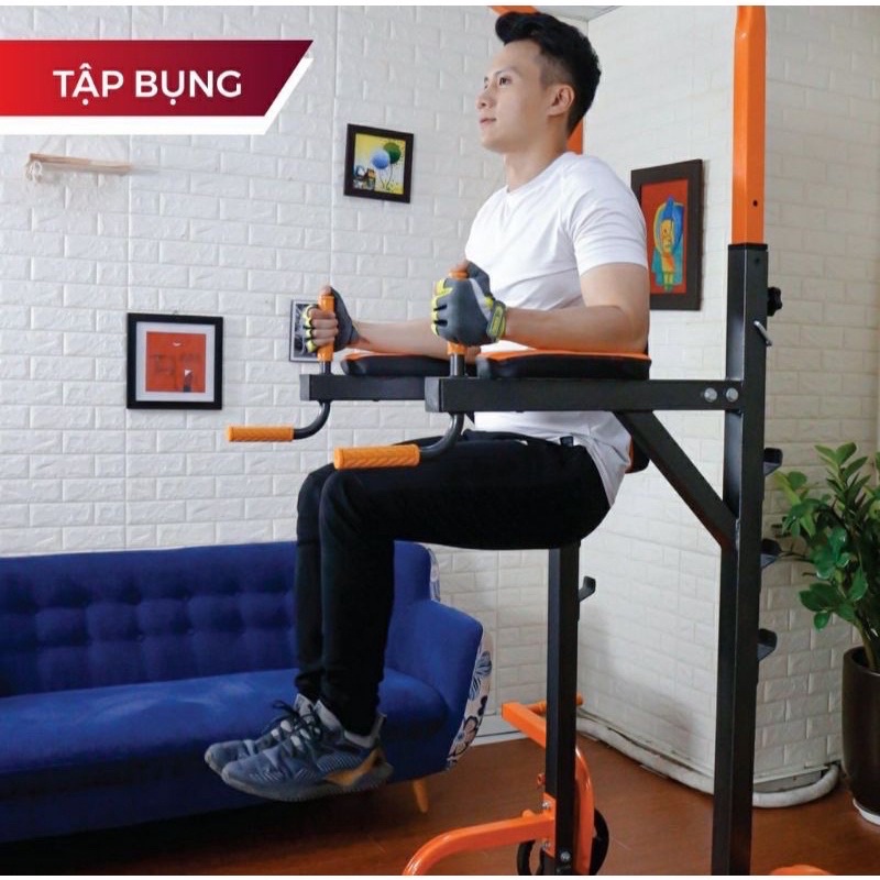 Ghế tập tạ đa năng kèm xà đơn xà kép MẪU MỚI hoangducsport nhập khẩu chính hãng
