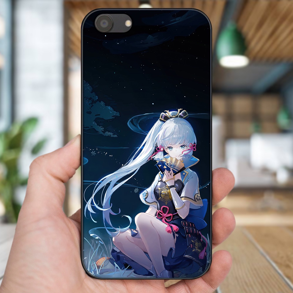 Ốp lưng Oppo A83 viền đen in hình Ayaka Genshin Impact