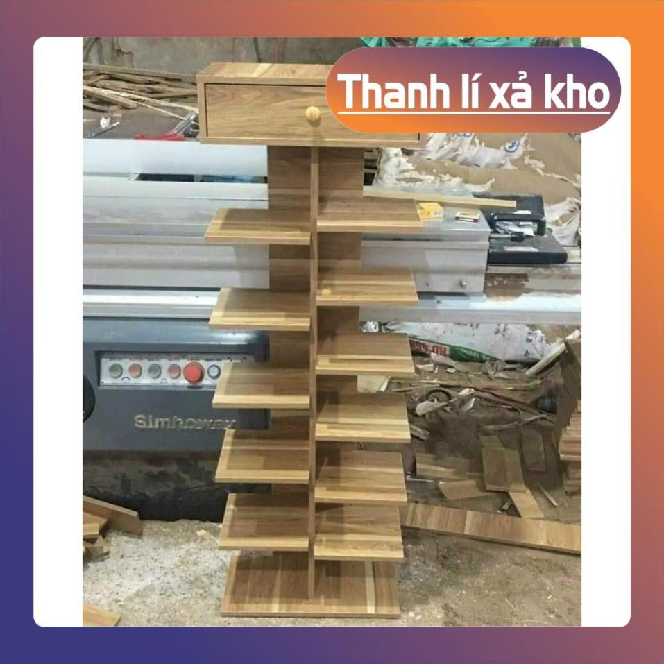 ( XẢ KHO ) Kệ giầy dép gỗ 7 tầng có ngăn tủ phụ - Kệ giầy dép gỗ đẹp (gỗ ép tự nhiên)