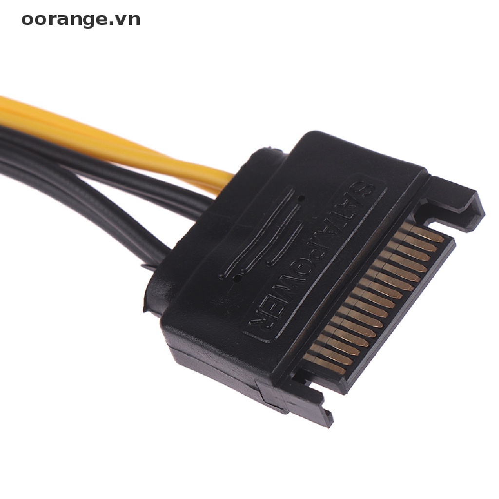 Dây cáp nguồn PCI-E chuyển đổi 15pin SATA đầu đực sang 8pin(6+2) dài 20cm | BigBuy360 - bigbuy360.vn