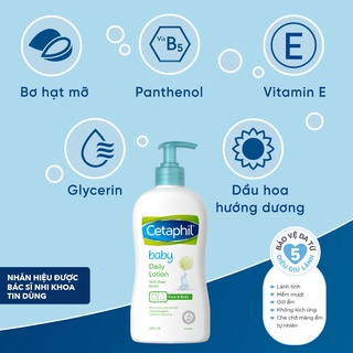 Sữa dưỡng ẩm dịu nhẹ hằng ngày cho bé Cetaphil Baby Daily Lotion 400ml