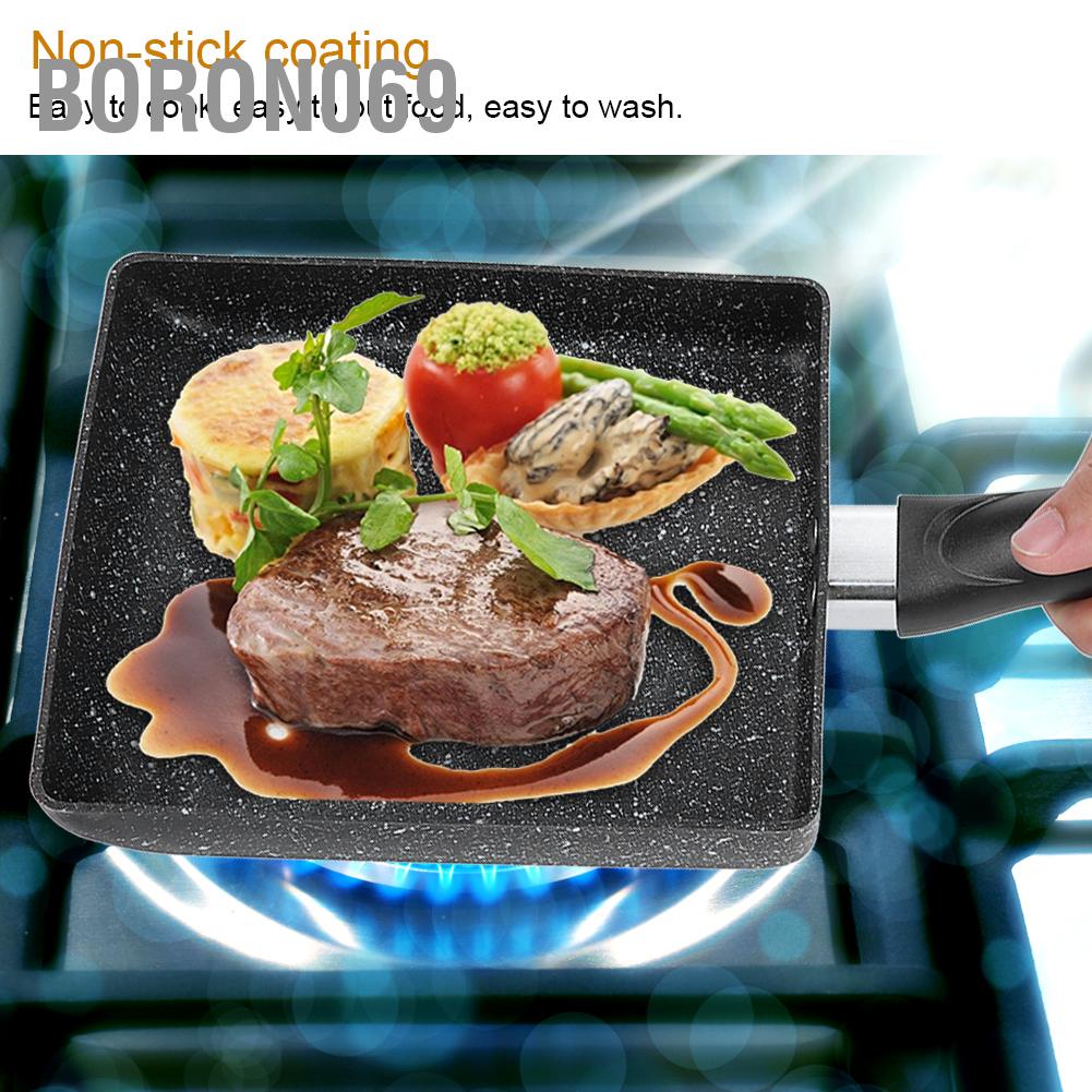 Boron069 Non‑stick Omelette Pan Egg Steak Frying Pizza Cooking Pot Kitchen Supplies for Induction Cooker