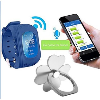 đồng hồ định vị trẻ em giá rẻ Q5 màu xanh đen quà tặng cho bé tặng giá đỡ điện thoại bông mai