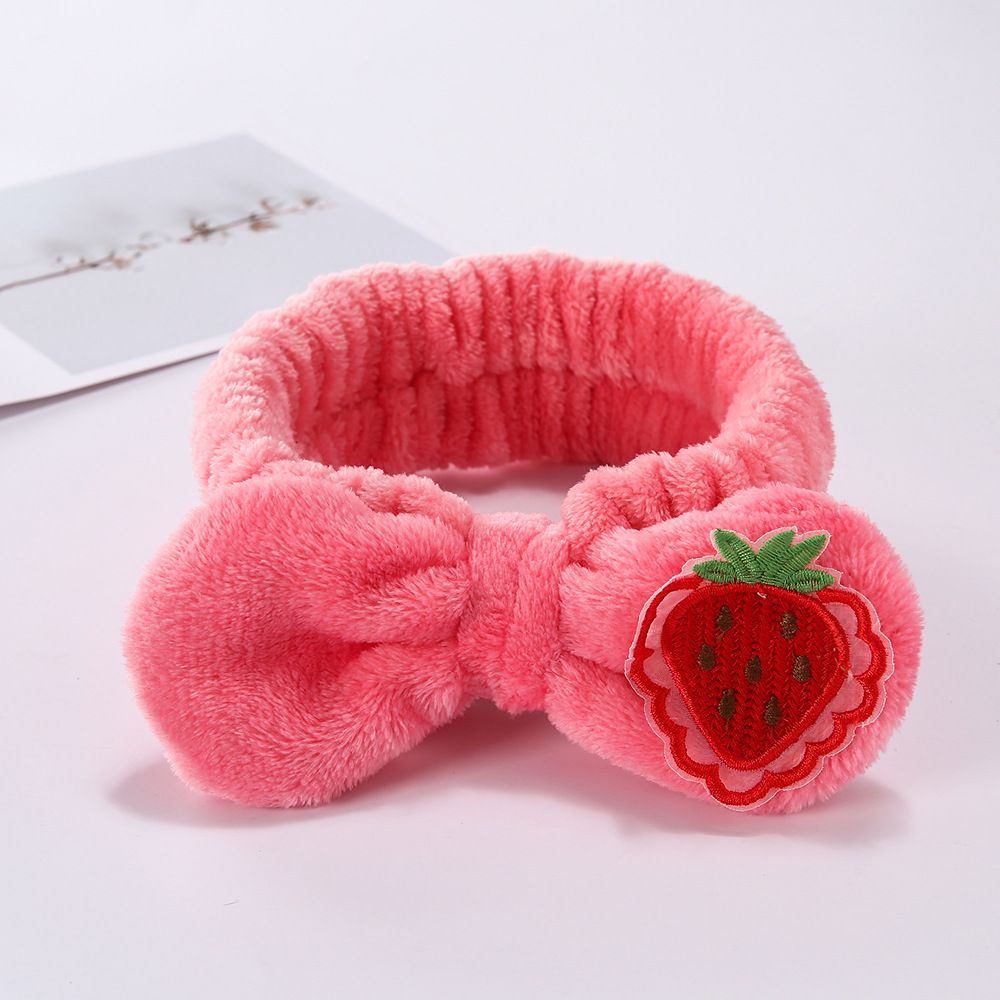 Băng Đô Rửa Mặt Không Trượt Bằng Vải Lông Nhung Co Giãn Dễ Thương Cho Nữ