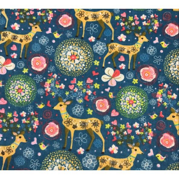 Vải bố (vải canvas) hươu xanh 04