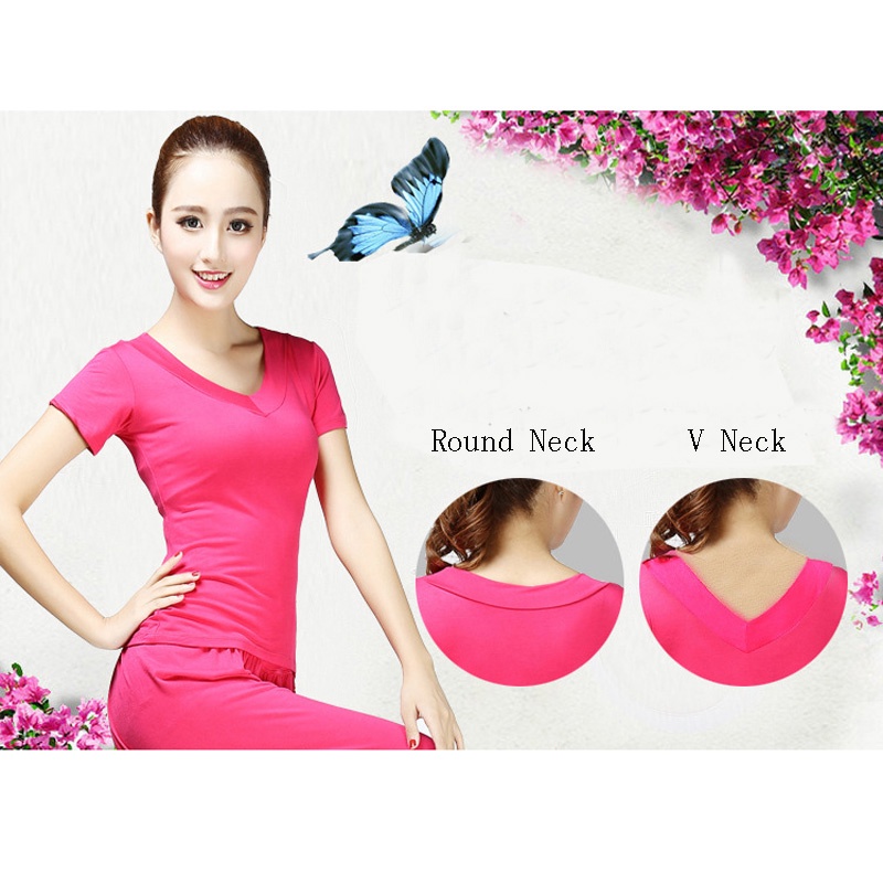 Áo Thun Khiêu Vũ Latin Ngắn Tay Thời Trang Dành Cho Nữ