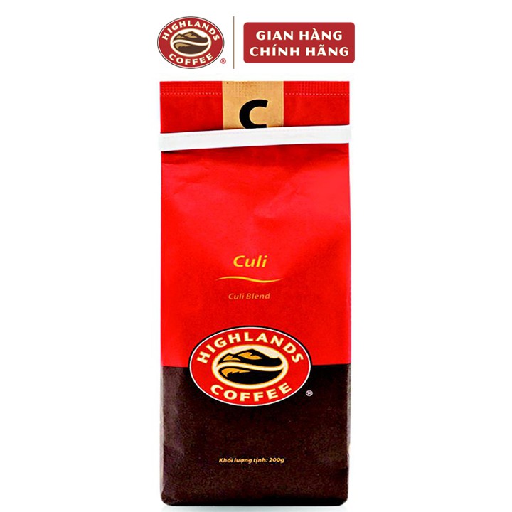 [Mã 159FMCGSALE giảm 8% đơn 500K] Cà phê rang xay Culi Highlands Coffee 200g