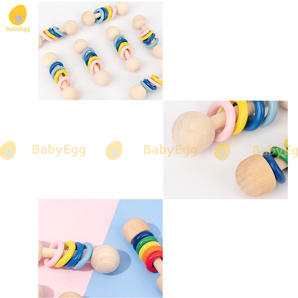 TỔNG HỢP lục lạc gỗ trơn Đồ chơi giáo dục sớm montessori cho trẻ nhỏ trẻ sơ sinh xúc xắc lục lạc 6 tháng 1 tuổi babyegg