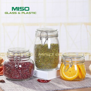 Hũ thủy tinh Nắp Cài (Gài) 500ml 750ml 1 Lít Dáng Vuông Tròn Giá KM