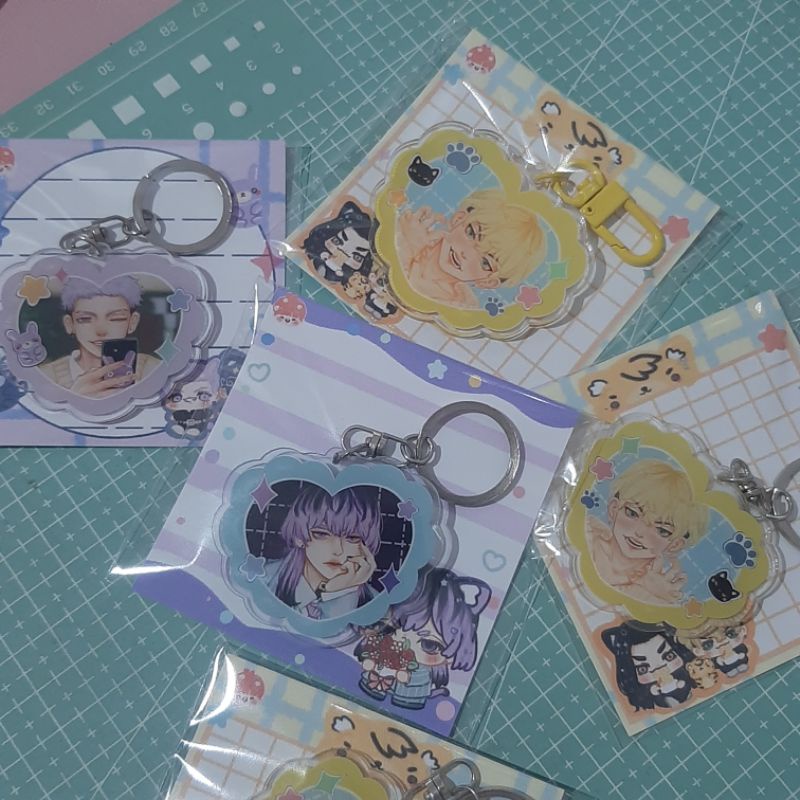 Móc Khóa Acrylic Hình Trái Tim Phim Tokyo Revengers Mitsuya Chifuyu Rindo