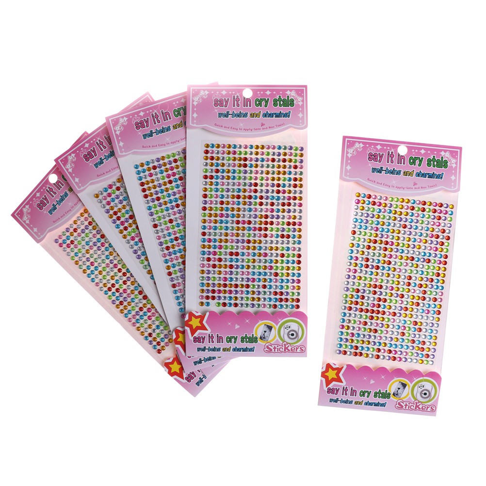 Specialhour 2Set Self Adhesive Glitter Crystal Gems Jewels Sticker Diamond Rhinestones Strip