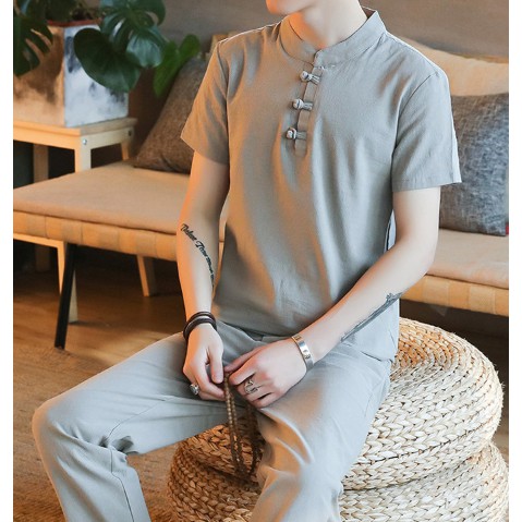 Bộ đũi nam quần dài áo ngắn tay (Mát - nhẹ - mặc như không). Chuẩn chất, Đẹp from dáng, Tự tin dạo phố...