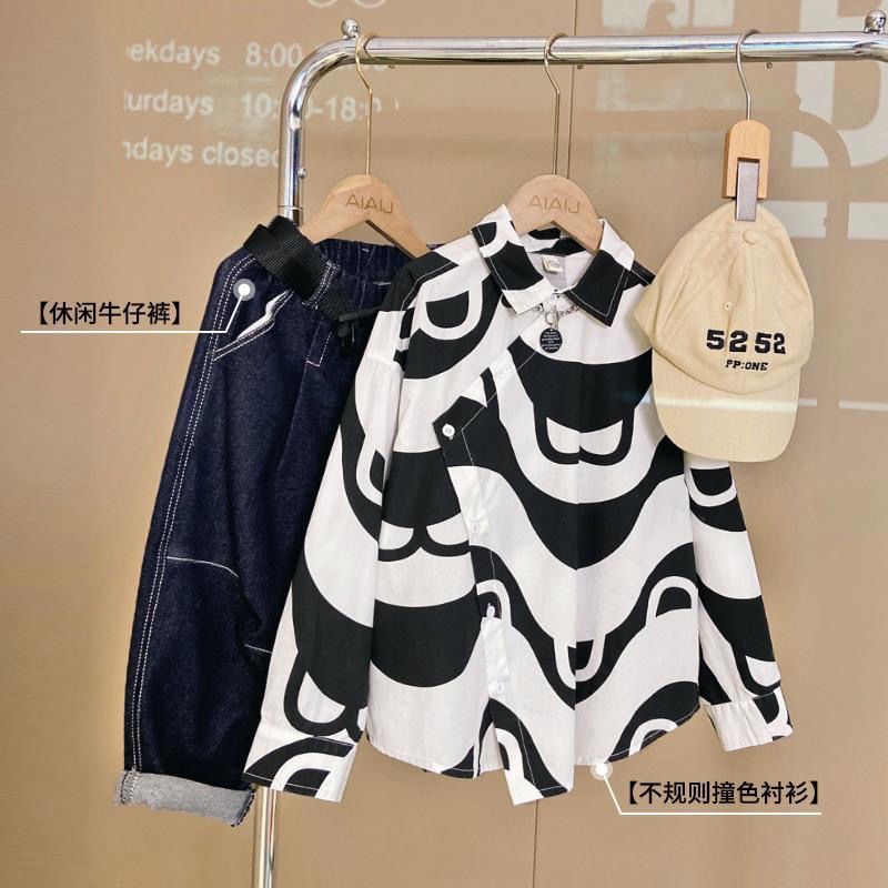 Hàng Mới Về Áo Sơ Mi Tay Dài Phong Cách Phương Tây Dành Cho Bé Trai 2022