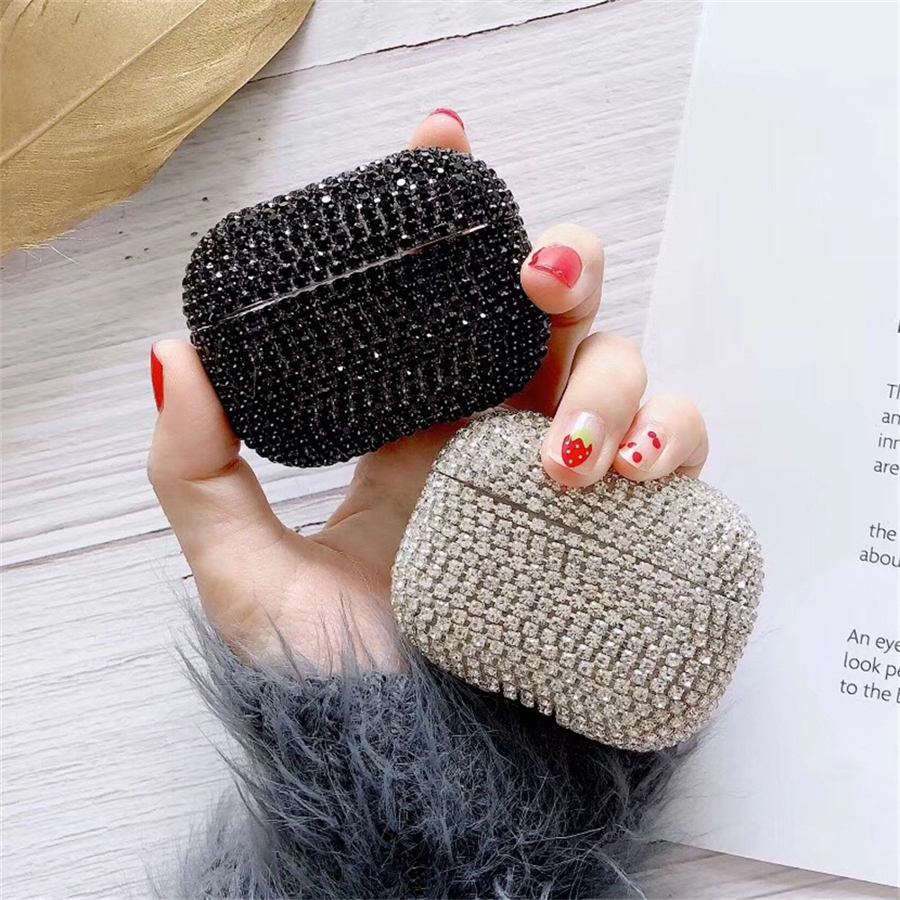Vỏ Bọc Hộp Sạc Tai Nghe Cứng Đính Kim Cương Sáng Bóng Nhiều Màu Lấp Lánh Cho Nữ | BigBuy360 - bigbuy360.vn