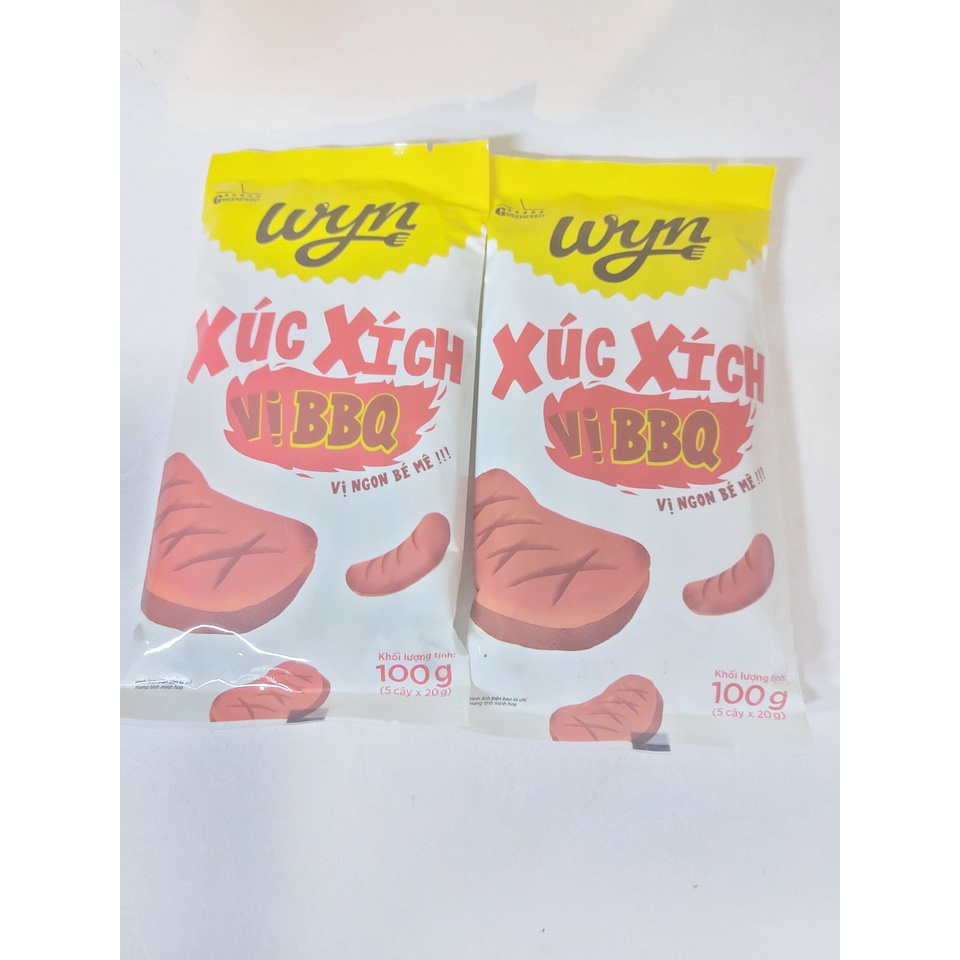 Combo 2 Bịch Xúc Xích Vị Phô Mai , BBQ WYN 2 x 100 g