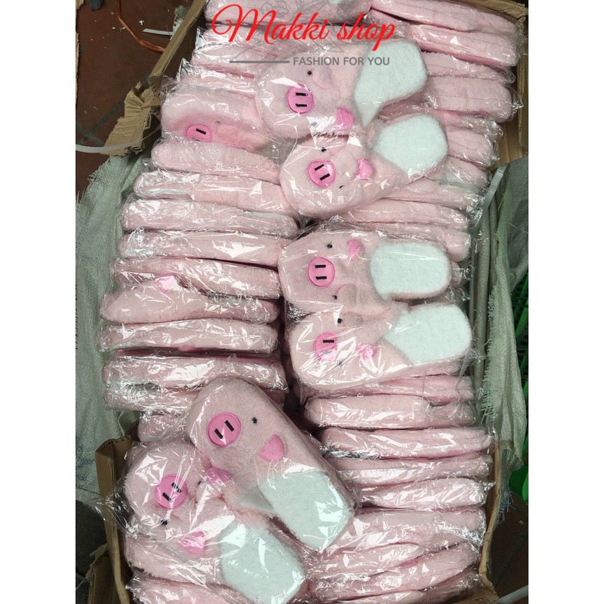 Dép lông nữ hình lợn mùa đông mới, dép nữ trong nhà thời trang cao cấp giá rẻ MAKKI SHOP TD540