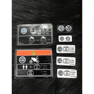 Bộ tem thông số honda SH ý